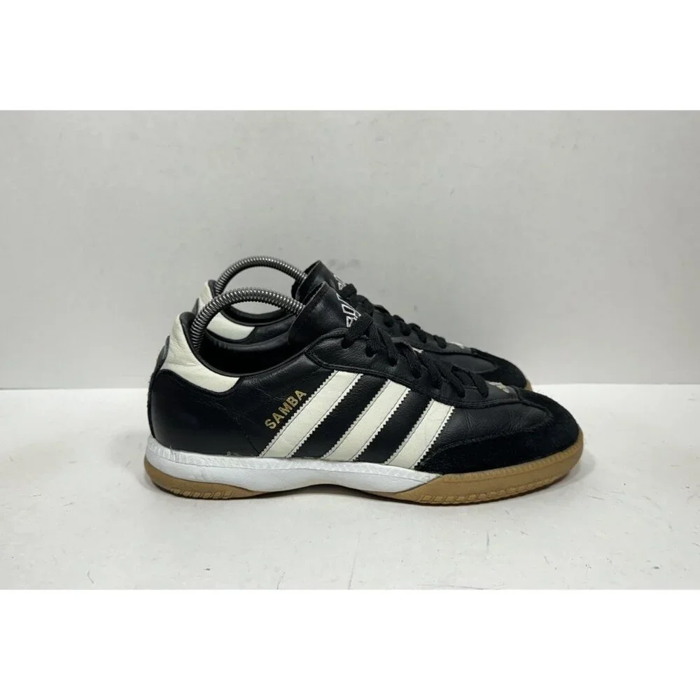 Adidas Samba Millennium Indoor Soccer Shoe Men’s Size 7.5 Black‎ White 088559